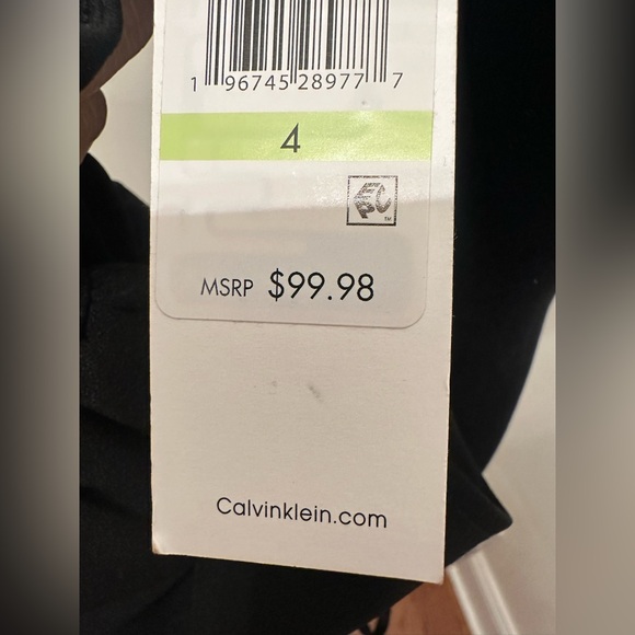 NWT Calvin Klein Bell Sleeved Black Midi Dress, Size 4 - Picture 10 of 10
